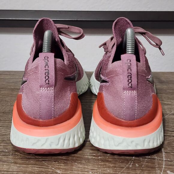 Nike Epic React Flyknit 2 (BQ8927-500) Women's Running Shoes Size 9.5 Plum Dust - Picture 4 of 9